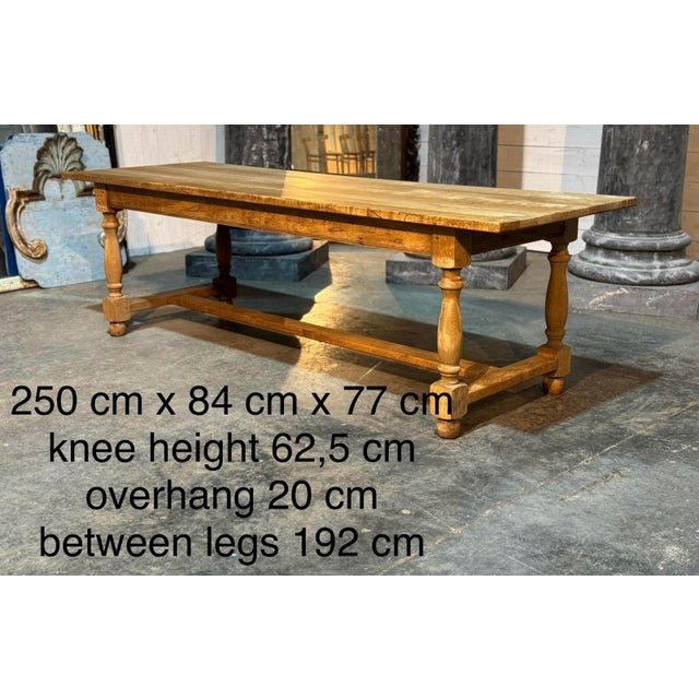An excellent quality Solid Oak Farmhouse Dining Table of larger size easily accommodating 12 people. All pegged...