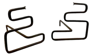 Mid-Century Modern Snake Firedogs in Wrought Iron, Italy, Set of 2