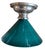 1920s Green Cased Glass Emeralite Shade on Nickel Plated Holder, Circa 1920 For Sale - Image 5 of 6