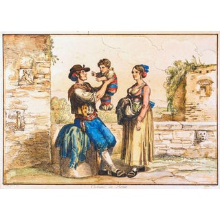 Bartolomeo Pinelli, Ciociare vicino a Subiaco, passato\., Etching, 1820 For Sale