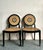 Late 20th Century Vintage Regency Caned Dining Chairs With Painted Bird Detail For Sale - Image 5 of 6