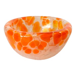 Vintage Murano Style Blown Glass Trinket Bowl For Sale