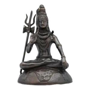 Vintage Brass Shiva Statue