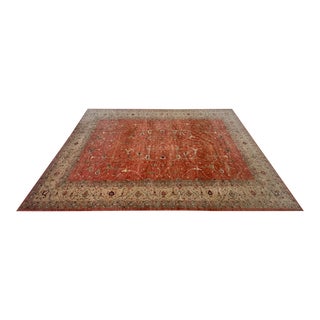 Large Approx. 12x18 Hand Woven Wool Oriental Rug For Sale