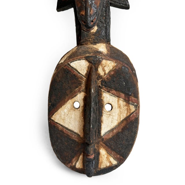 Wood Old Antique Burkina Faso Antelope Plank Mask For Sale - Image 7 of 12