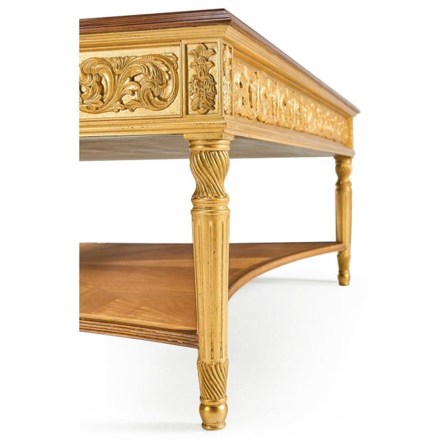 Wood Louis XVI Giltwood Square Coffee Table For Sale - Image 7 of 9