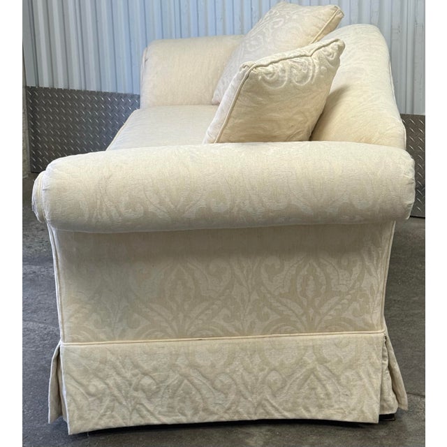 Robb and Stucky Upholstered Rolled Arm Loveseat / Sofa For Sale In New York - Image 6 of 12