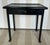 19th Century French Faux Bamboo Black Side Table With Drawer and Flared Feet. For Sale - Image 9 of 10