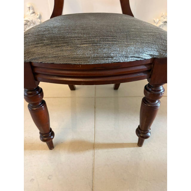 Wood Antique Victorian Mahogany Balloon Back Dining Chairs, 1860, Set of 4 For Sale - Image 7 of 13