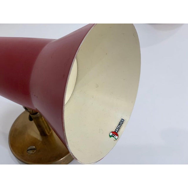 Wall Lamps by Arteluce, 1950, Set of 4 For Sale - Image 4 of 12