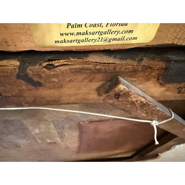 1899 Irma Vauthier Antique Oil Painting European Genre Scene by Gilt Frame For Sale In Jacksonville, FL - Image 6 of 15