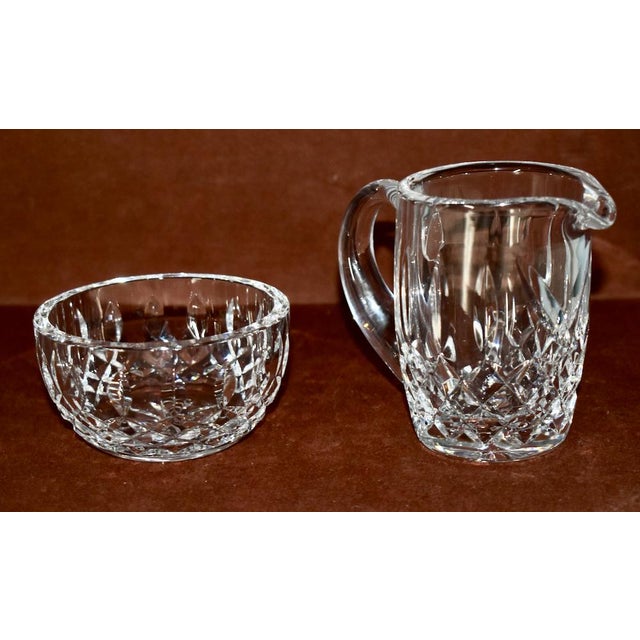 Vintage 1970's Waterford Crystal Lismore Mini Open Sugar and Creamer For Sale In Philadelphia - Image 6 of 12