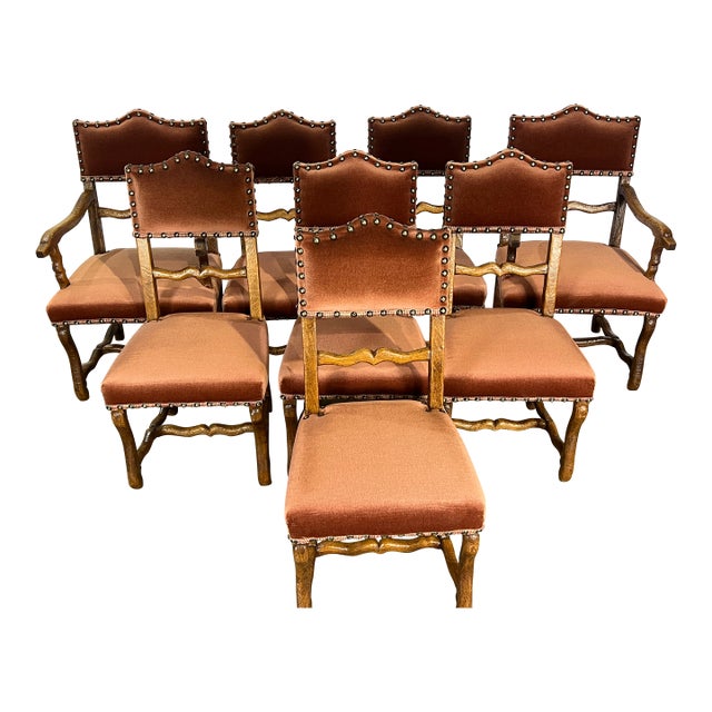 Antique Set of 8 Os De Mouton Dining Chairs For Sale