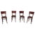 Traditional Victorian Bent Oak Side Chair W/ Floral Seat by Thonet Hermanos, Set of 4 For Sale - Image 3 of 15