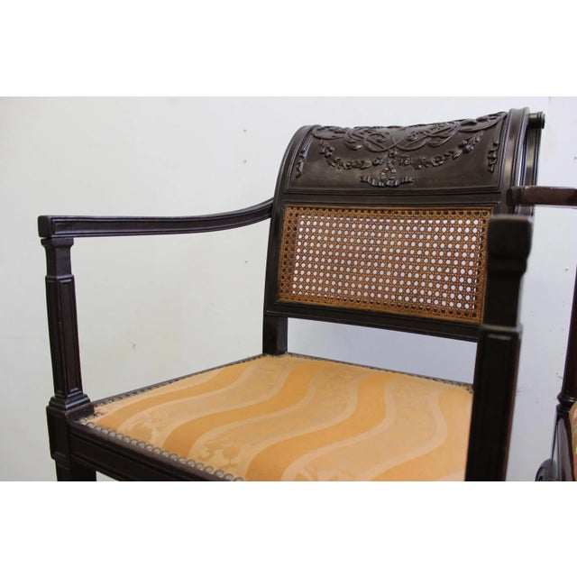 Mid 20th Century Mid 20th Century Regency Style Carved Armchair For Sale - Image 5 of 6