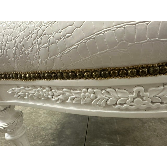 Late 20th Century Caspani Tino Group Italian Carved Accent Armchair With Pillow For Sale - Image 9 of 14
