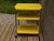 Yellow Vintage Industrial Yellow Cosco Chrome Kitchen 3 Shelf Utility Cart With Wheels For Sale - Image 8 of 18