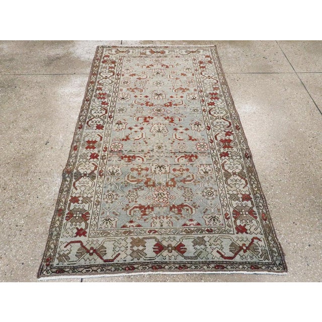Galerie Shabab Collection Mid-20th Century Persian Malayer Accent Rug For Sale - Image 4 of 9