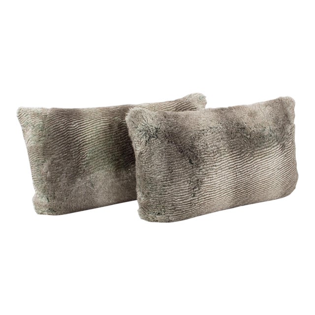 Restoration Hardware Faux Fur Throw Pillow, a Pair Chairish
