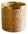 Wicker and Brass Vase Holder, 1980s For Sale
