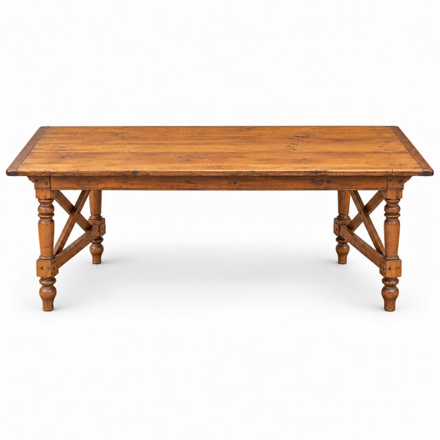Antique Primitive Maple Campaign Style Folding Farm / Dining Table or Desk or Wine Tasting For Sale - Image 10 of 12