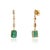 Metal Vibrant 2.69ct Zambian Emerald Diamond Wedding Drop Earrings in 14k Solid Gold- A Pair For Sale - Image 7 of 15