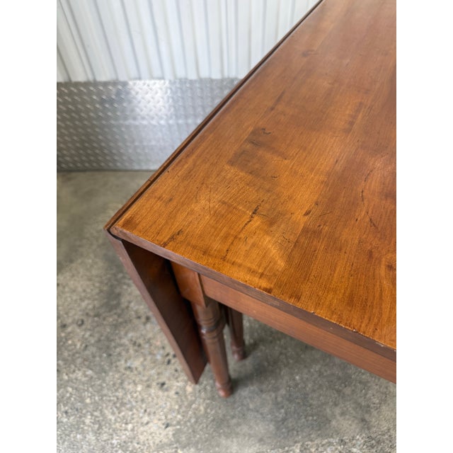 Early 19th Century Antique 19th Century Solid Cherry Sheraton Gateleg Table For Sale - Image 5 of 12