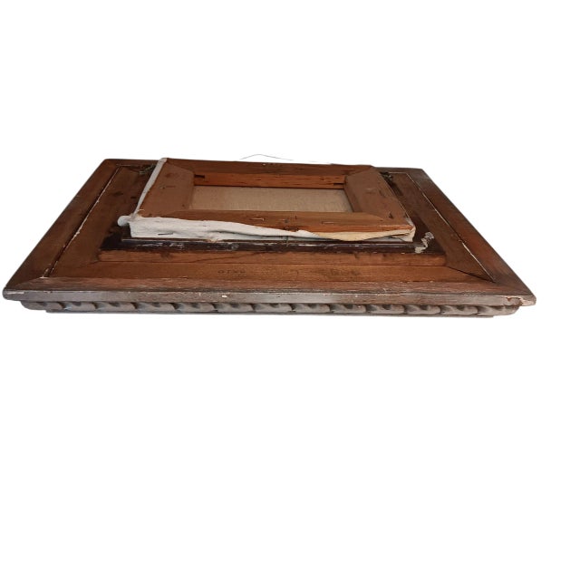 VTG Street Scene #1 Impressonist Painting Purple Velvet Matt Silver Frame 1978 For Sale - Image 4 of 18