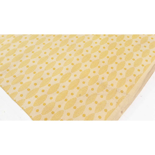 Doris Leslie Blau Midcentury Swedish Yellow Double Sided Fragment Rug For Sale - Image 4 of 7