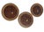 Brown Set of 3 Wicker Rattan MCM Wall Hangings Peacocks Seed Art Round Graduated Sizes For Sale - Image 8 of 10