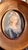 Italian Miniature Oval Gilded Wooden Framed Antique Signed Painting Portrait of Marie Antoinette or a Royal Lady For Sale In Los Angeles - Image 6 of 15