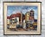 Stunning 60s era Expressionist painting depicting a European cityscape. Unsigned. In overall good condition aside from...