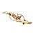 Vintage 14k Yellow Gold Diamond Crescent Moon Swirl Brooch For Sale - Image 4 of 6