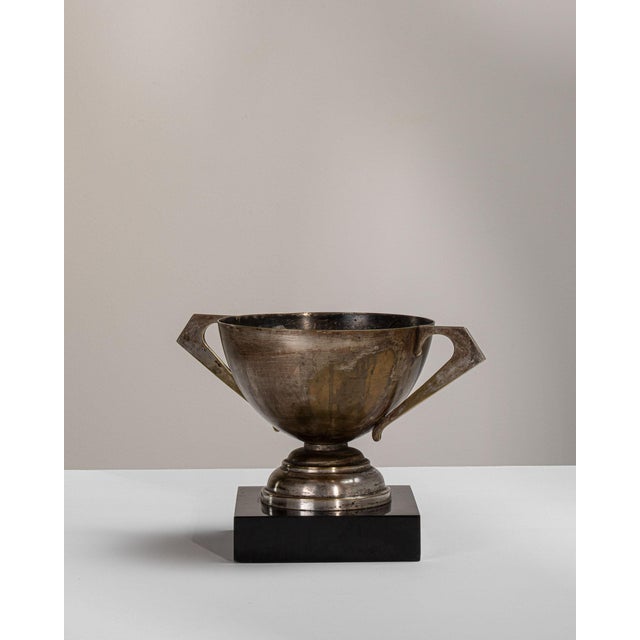 1930s France Art Deco Silver Stone Statue For Sale - Image 10 of 15