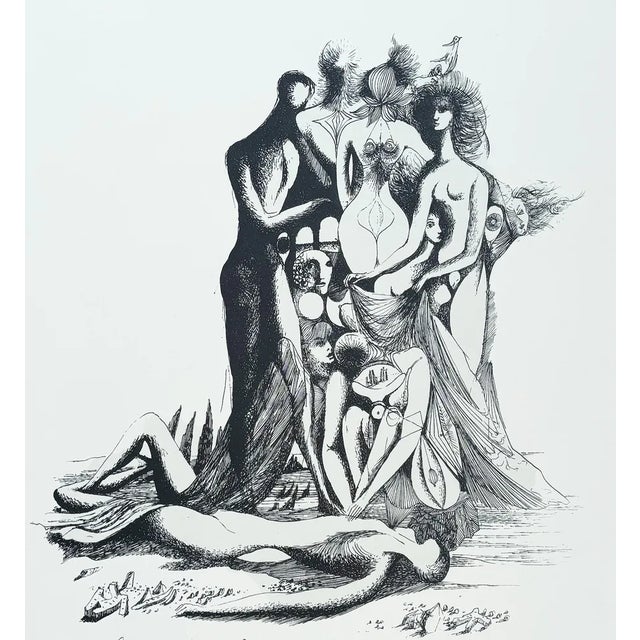 Mac zimmermann (1912-1995) "in memory of k. A. Hartmann" original lithograph from the portfolio "epitaph for karl amadeus...