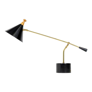 Mid-Century Modern Table Lamp, Brass