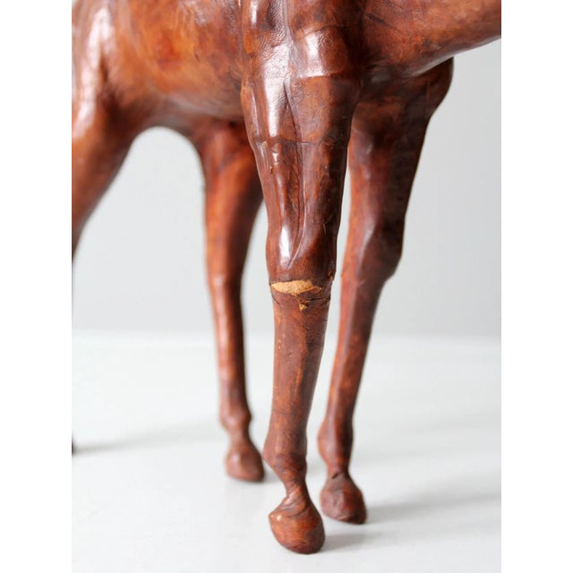 Vintage Leather Antelope Figure For Sale - Image 6 of 13