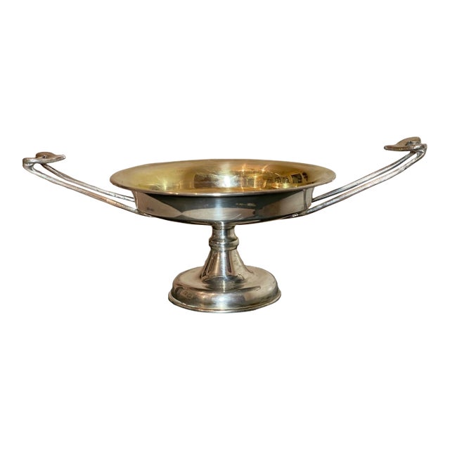 Handmade Sterling Silver Gilt Macedonian Cylix Greek S. Kandarakis Compote Bowl For Sale