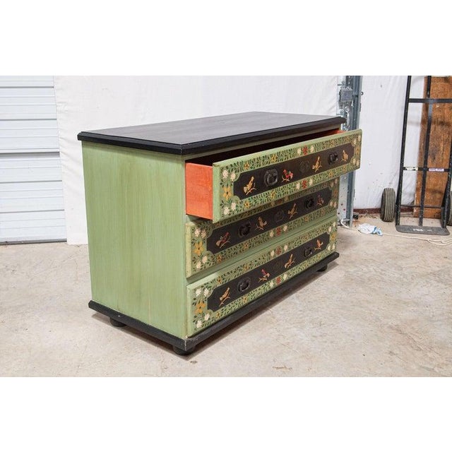 Peruvian Hand Painted Chest of Drawers or Commode For Sale - Image 10 of 12