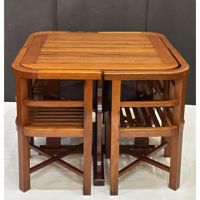 Heals and Sons Heal's Card or Games Table and Chairs Set From England, c.1930 For Sale - Image 4 of 12