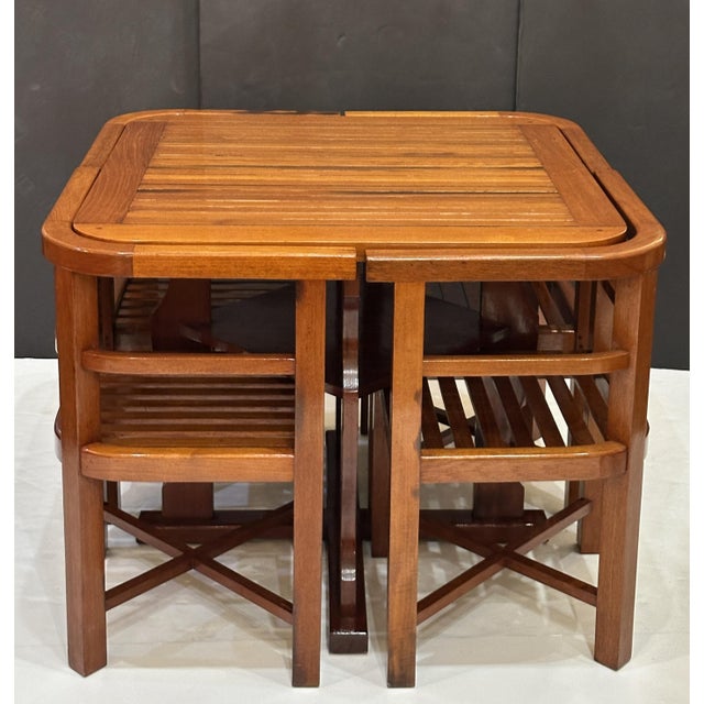 Heals and Sons Heal's Card Table and Chairs Set From England, C.1930 For Sale - Image 4 of 12