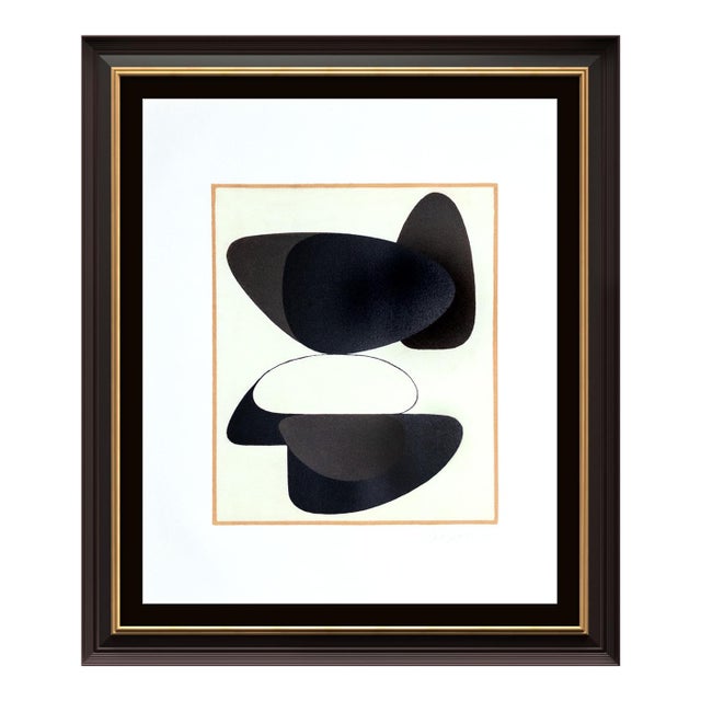 Victor Vasarely Original Lithograph Limited Edition Hand Signed ~ 1972 W/Frame For Sale