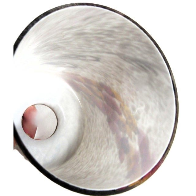 Vintage Art Deco Blown Cased Glass Light Cover For Sale - Image 13 of 13