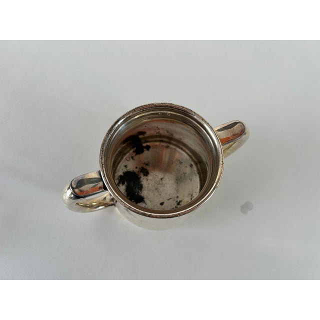 1920s Antique Reed & Barton Hotel Sugar Bowl C. 1910-1930, Silverplate. For Sale - Image 5 of 6