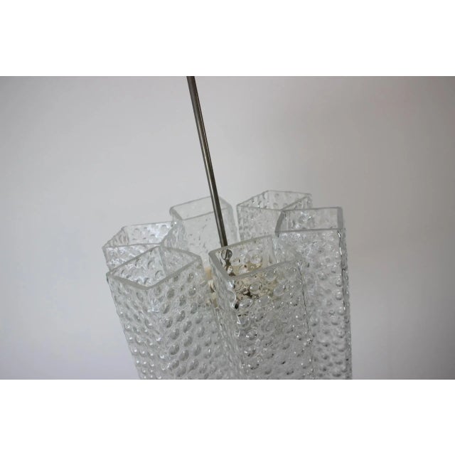 Mid-Century Glass Chandelier from Kamenicky Senov, 1970s For Sale - Image 4 of 11