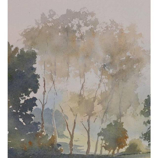 Jacques Noury, At the Edge of the Forest, Watercolor For Sale - Image 4 of 5