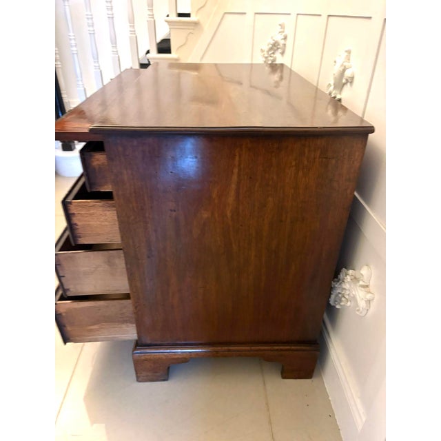 Wood Antique George III Mahogany Chest of Drawers with Brushing Slide, 1800 For Sale - Image 7 of 11