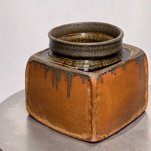 Large Architectural Stoneware Vase by Pierre Culo, 1970s For Sale - Image 16 of 18