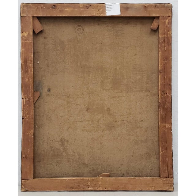 Brown Herman Lipot (Hungarian, 1884-1972) "The Artist and the Model" Original Oil Painting C.1927 For Sale - Image 8 of 11