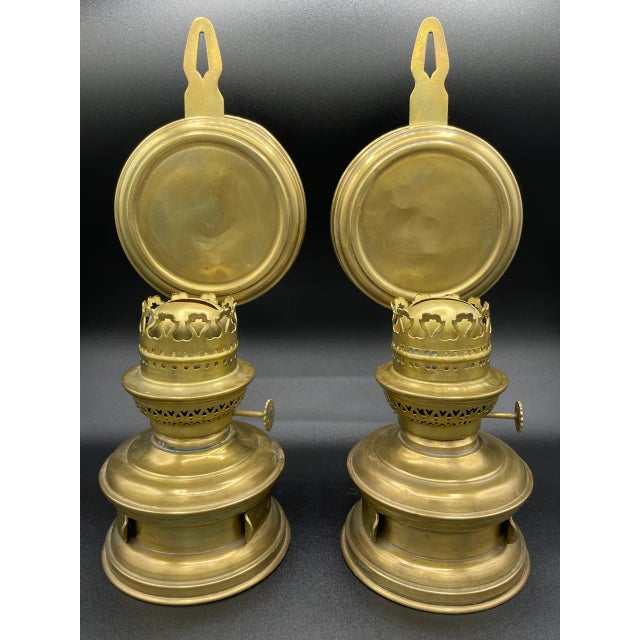 Mid 19th Century Pair of English Antique Oil Burning Sconces For Sale - Image 5 of 5